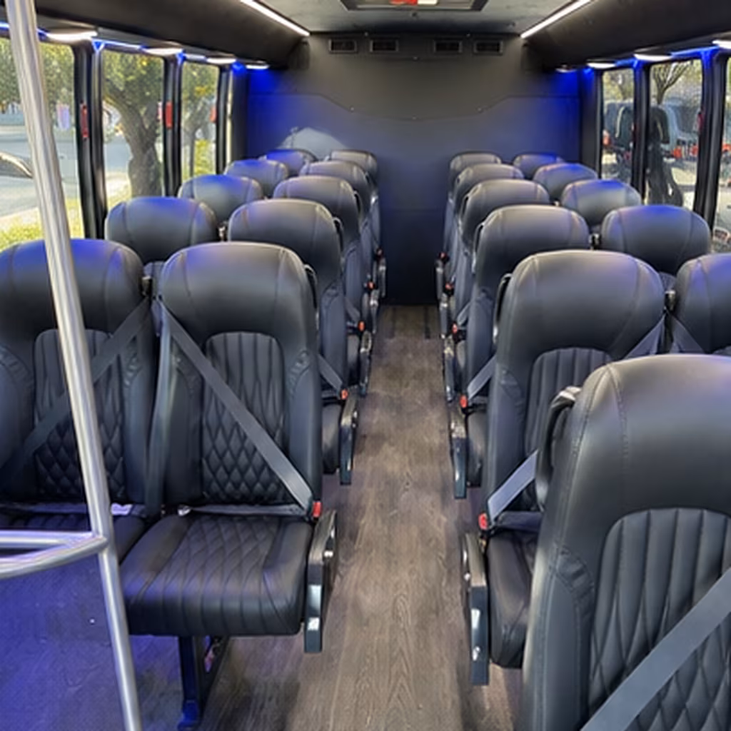 irvington 28 passenger minibus interior