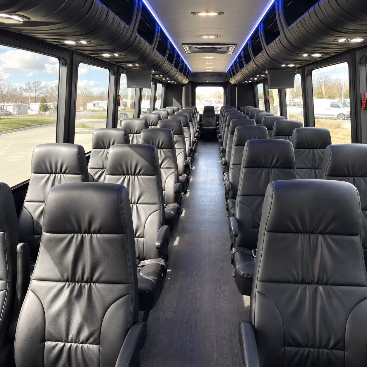irvington 35 passenger minibus interior