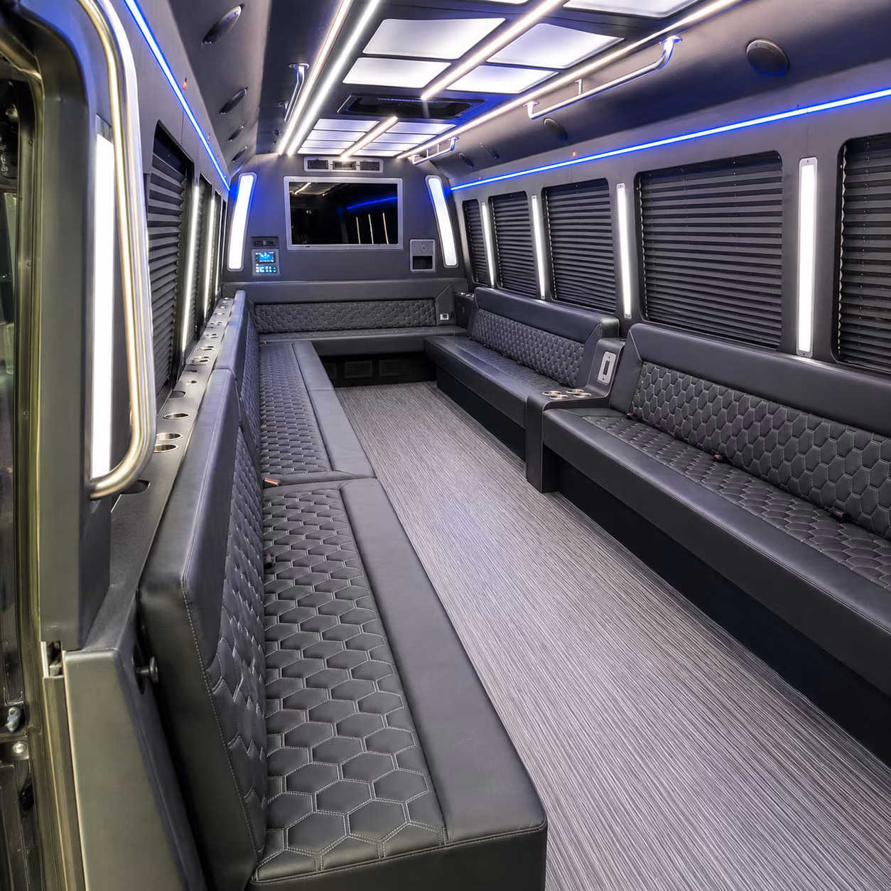 irvington 40 passenger party bus interior